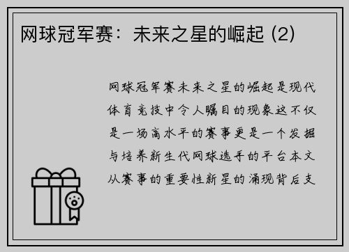 网球冠军赛：未来之星的崛起 (2)